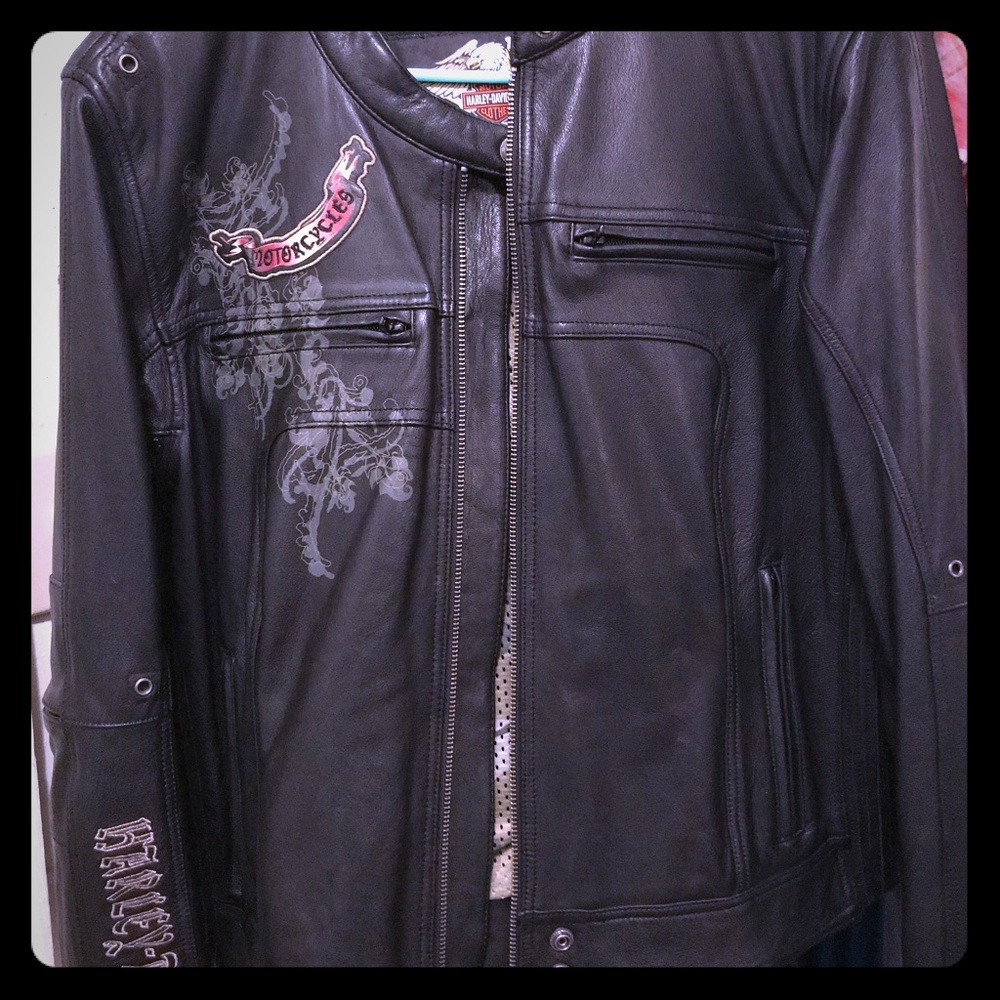 Harley Davidson ladies leather riding jacket